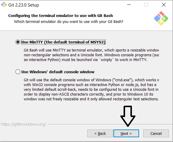 Installer: terminal emulator