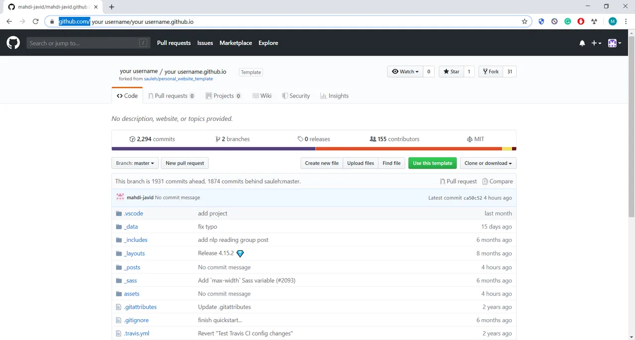 Your repository on GitHub